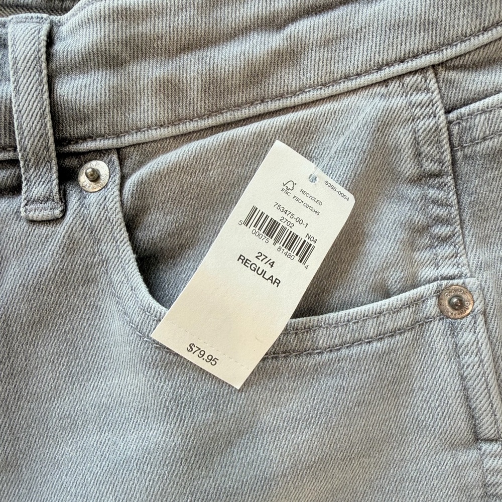 NEW Gap Vintage Slim Sky High 27 Jeans Gray - Picture 8 of 10